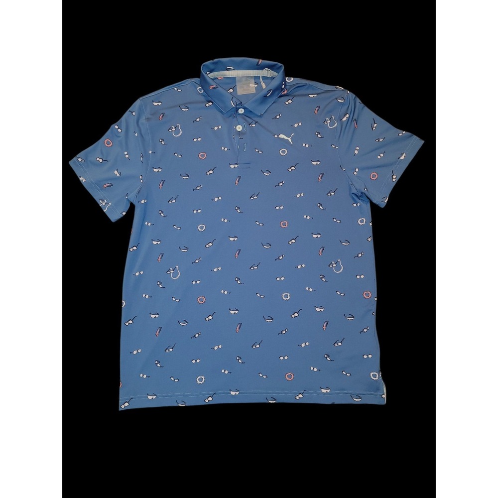 Puma Big Boys MATTR Sunnies Fashion Polo Shirt UV 50+ Protection Cobalt XL